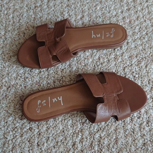 French Sole Alibi Sandal in Cognac Leather size 6.5 - Picture 6 of 12